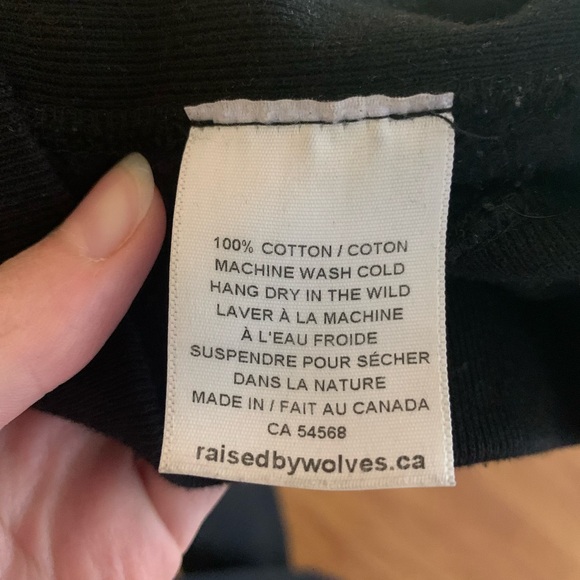 Raised By Wolves Black Hoodie - Men’s Black Hoodie, Cotton, Size Medium, - Picture 5 of 7